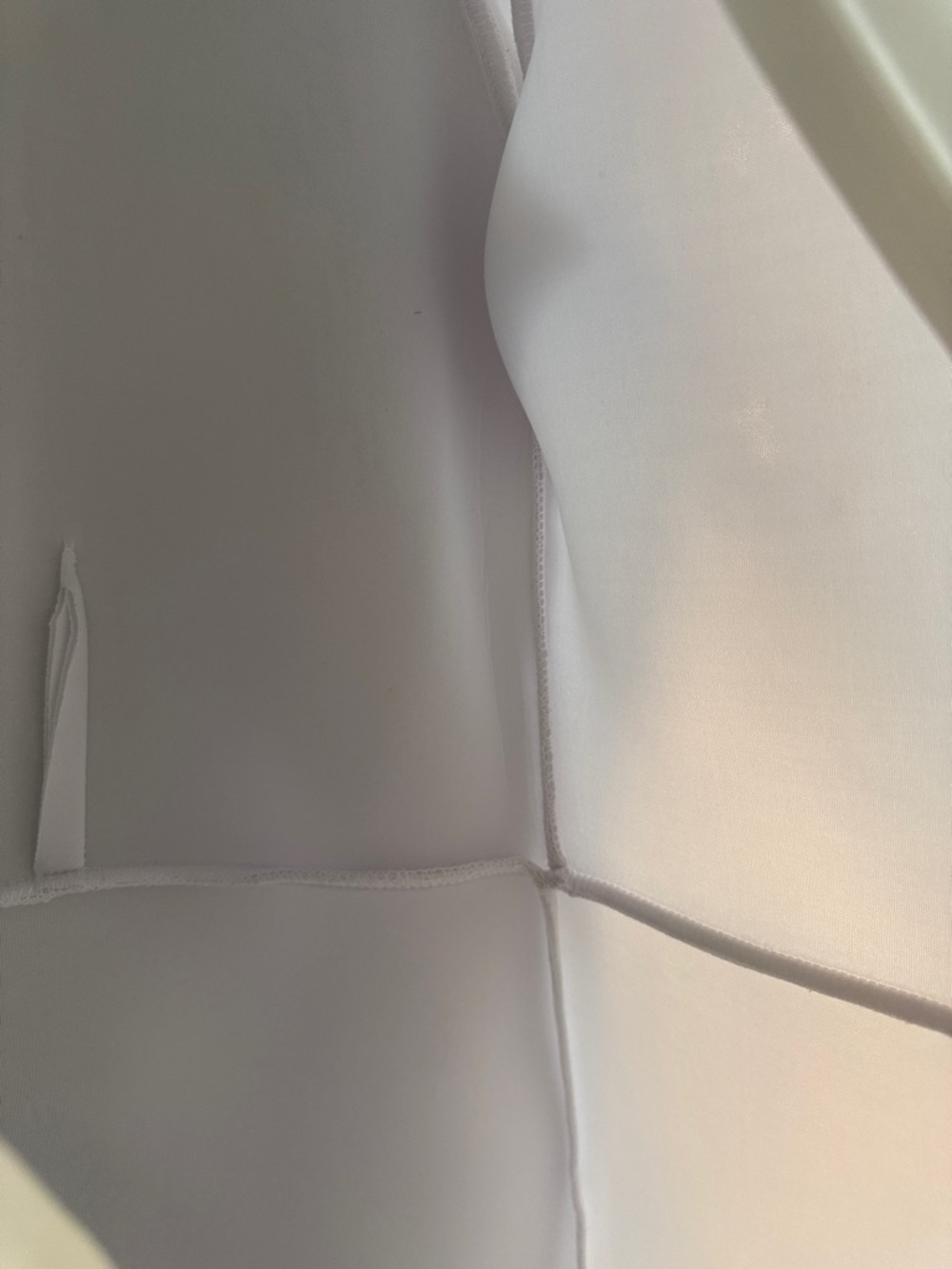 White Midi Sheath Dress with Dramatic Ruffle Sleeves - Picture 6 of 8